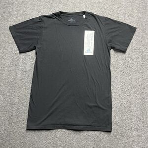 Adidas Go to Tee Shirt Men' Small Black 100% Cotton Short Sleeve Three Stripes